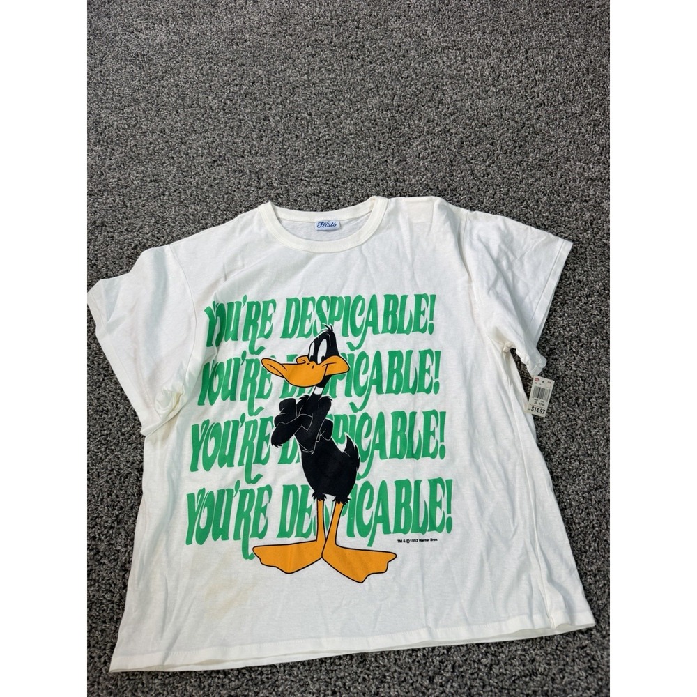 Vintage 1993 Looney Tunes T Shirt Women's Size Large White NWT